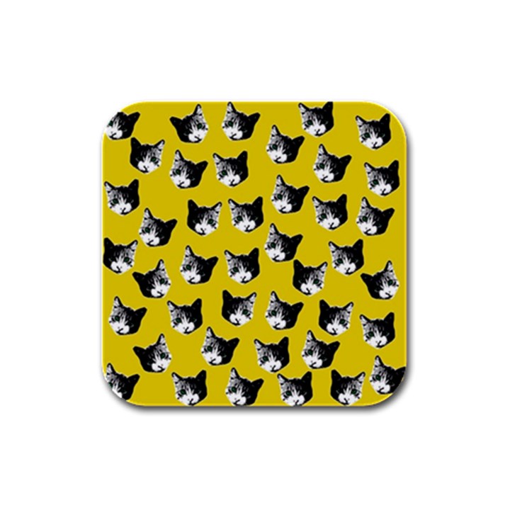 Cat pattern Rubber Square Coaster (4 pack) 