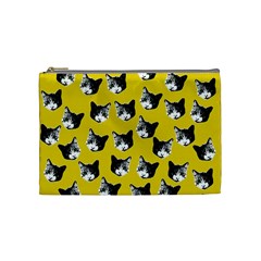 Cat Pattern Cosmetic Bag (medium)  by Valentinaart