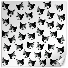 Cat Pattern Canvas 16  X 16   by Valentinaart