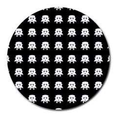 Emoji Baby Vampires Pattern Round Mousepads by dflcprints