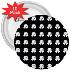 Emoji Baby Vampires Pattern 3  Buttons (10 Pack)  by dflcprints