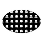 Emoji Baby Vampires Pattern Oval Magnet Front