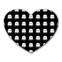 Emoji Baby Vampires Pattern Heart Mousepads by dflcprints