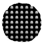 Emoji Baby Vampires Pattern Large 18  Premium Flano Round Cushions Back