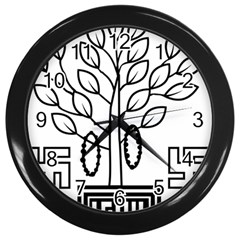 Seal of Indian State of Bihar Wall Clocks (Black)