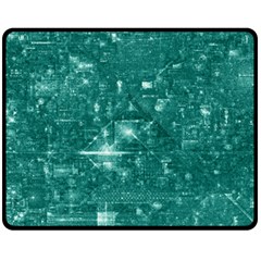 /r/place Emerald Fleece Blanket (medium)  by rplace