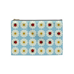 Ladybugs Pattern Cosmetic Bag (medium)  by linceazul