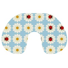 Ladybugs Pattern Travel Neck Pillows by linceazul