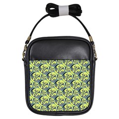 Black And Yellow Pattern Girls Sling Bags