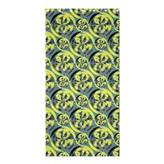 Black And Yellow Pattern Shower Curtain 36  X 72  (stall)  by linceazul