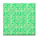 Kiwi Green Geometric Face Towel Front