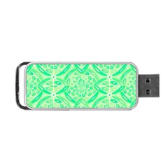 Kiwi Green Geometric Portable Usb Flash (one Side) by linceazul