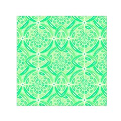 Kiwi Green Geometric Small Satin Scarf (square) by linceazul