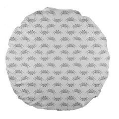 Pop Art Style Crabs Motif Pattern Blob Large 18  Premium Flano Round Cushions by dflcprints