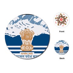 Seal Of Indian Sate Of Himachal Pradesh Playing Cards (round)  by abbeyz71