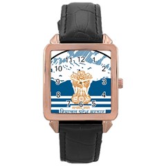 Seal Of Indian Sate Of Himachal Pradesh Rose Gold Leather Watch  by abbeyz71