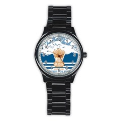 Seal Of Indian Sate Of Himachal Pradesh Stainless Steel Round Watch by abbeyz71