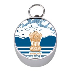 Seal Of Indian Sate Of Himachal Pradesh Mini Silver Compasses by abbeyz71