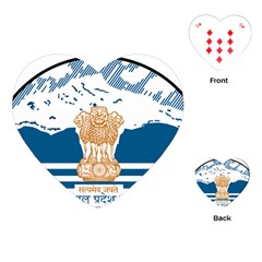Seal Of Indian Sate Of Himachal Pradesh Playing Cards (heart)  by abbeyz71