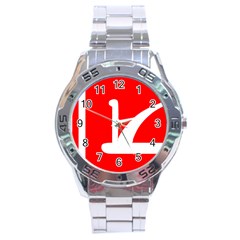 Flag Of Indian State Of Jammu And Kashmir Stainless Steel Analogue Watch by abbeyz71