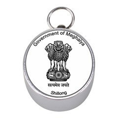 Seal Of Indian State Of Meghalaya Mini Silver Compasses by abbeyz71