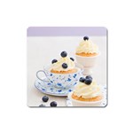 Blueberry cupcakes Square Magnet Front