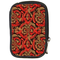 Red And Brown Pattern Compact Camera Cases by linceazul