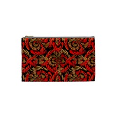 Red And Brown Pattern Cosmetic Bag (small)  by linceazul