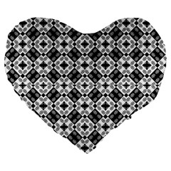 Geometric Modern Baroque Pattern Large 19  Premium Heart Shape Cushions by dflcprints