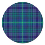 Plaid design Magnet 5  (Round) Front