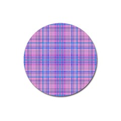 Plaid Design Magnet 3  (round)