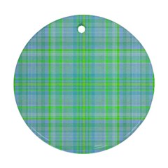 Plaid design Ornament (Round)