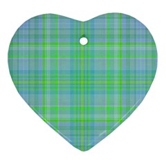 Plaid design Ornament (Heart)