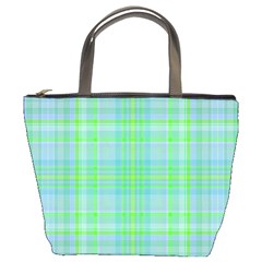 Plaid design Bucket Bags