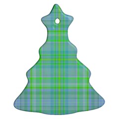 Plaid design Christmas Tree Ornament (Two Sides)