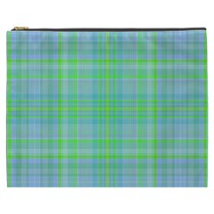 Plaid Design Cosmetic Bag (xxxl)  by Valentinaart