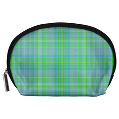 Plaid design Accessory Pouches (Large) 