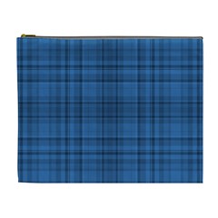 Plaid Design Cosmetic Bag (xl) by Valentinaart