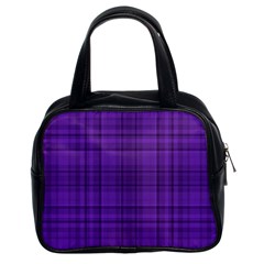 Plaid Design Classic Handbags (2 Sides) by Valentinaart