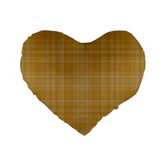 Plaid Design Standard 16  Premium Flano Heart Shape Cushions by Valentinaart