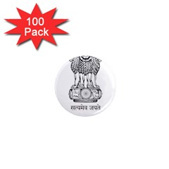 Seal Of Indian State Of Mizoram 1  Mini Magnets (100 Pack) 