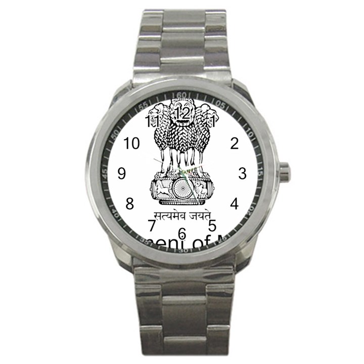 Seal of Indian State of Mizoram Sport Metal Watch