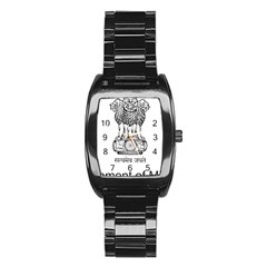 Seal Of Indian State Of Mizoram Stainless Steel Barrel Watch by abbeyz71