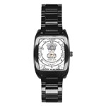 Seal of Indian State of Punjab Stainless Steel Barrel Watch Front