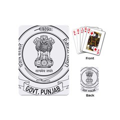 Seal Of Indian State Of Punjab Playing Cards (mini)  by abbeyz71