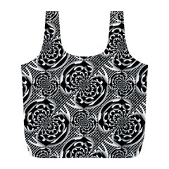 Metallic Mesh Pattern Full Print Recycle Bags (l)  by linceazul