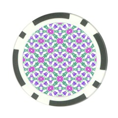 Multicolor Ornate Check Poker Chip Card Guard by dflcprints