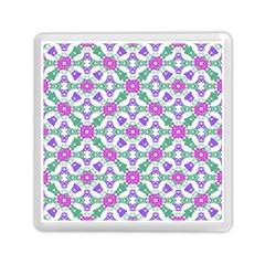 Multicolor Ornate Check Memory Card Reader (square)  by dflcprints