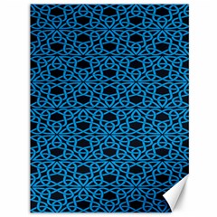 Triangle Knot Blue And Black Fabric Canvas 36  x 48  