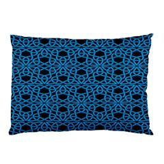 Triangle Knot Blue And Black Fabric Pillow Case